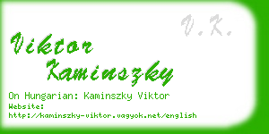 viktor kaminszky business card